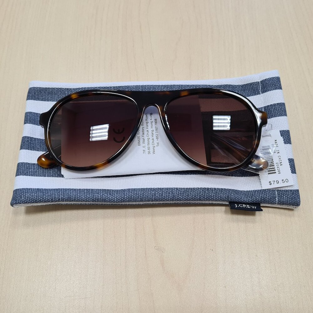 J.Crew NWT Bondi Acetate Aviator Sunglasses - Picture 3 of 4